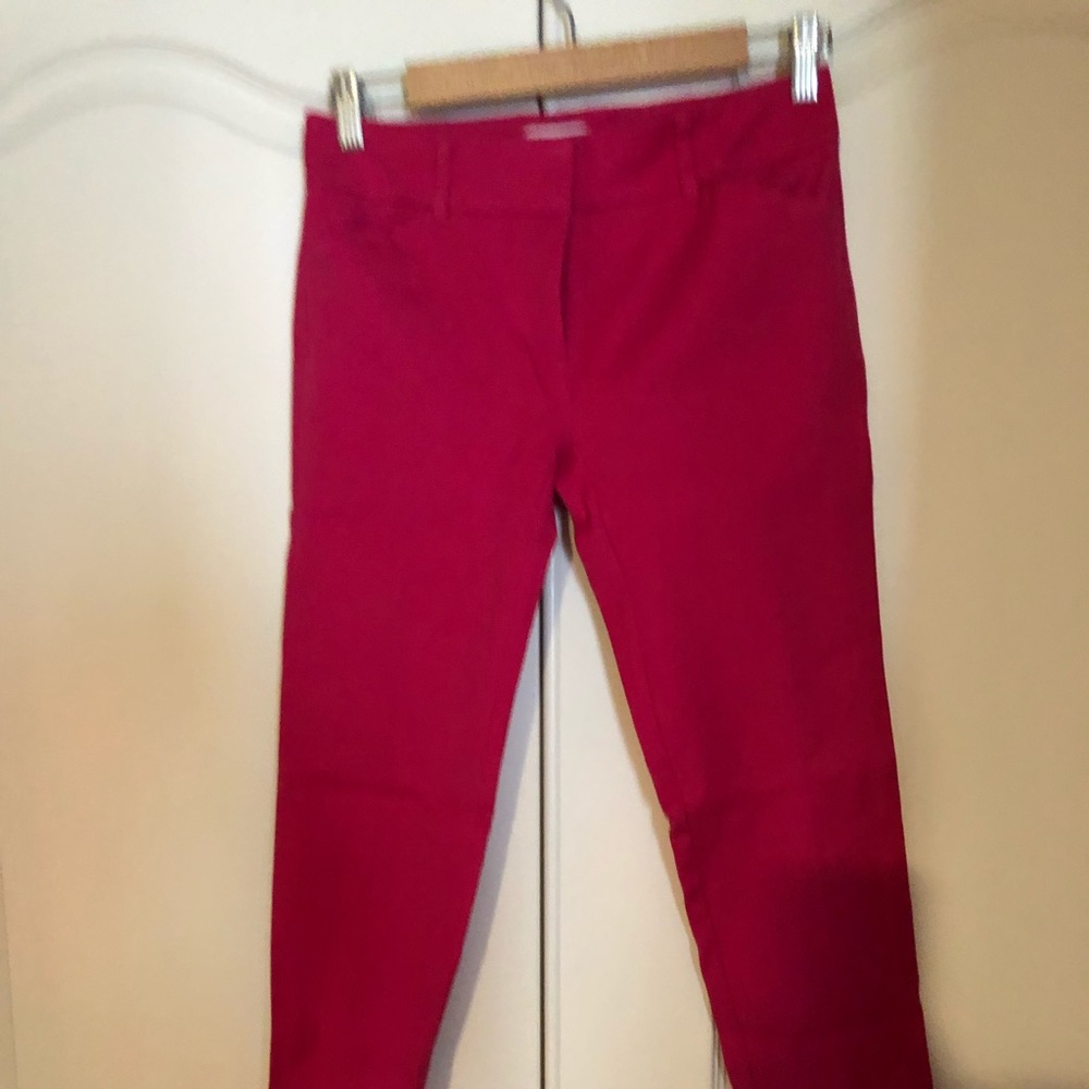 Hot pink stretch pants !